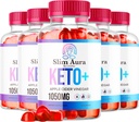 (5 pakkaus) Slim Aura Keto ACV Gummies - Virallinen Slim Aura Keto Plus Apple Sider Viinietikka 1050MG Advanced Formula Gummes, All Natural Premium Formula, Slimaura Gomitas Arvostelut, 300 Gummies 5 Kuukautta