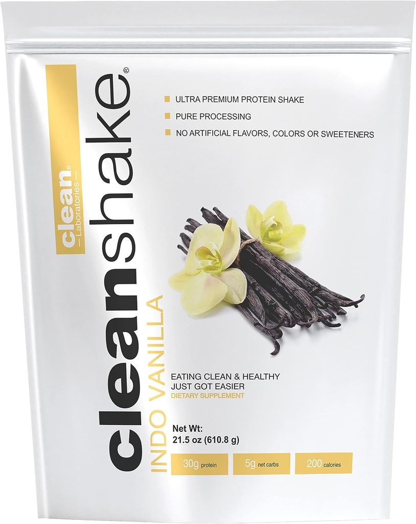 CleanShake Ultra-Premium Protein Shake. Ren proteinpulver skaka med 21 organiska ingredienser, 23 vitaminer och mineraler och icke-GMO och rGBH-Free Grass Fed Whey Protein. Informerad proteincertifierad.