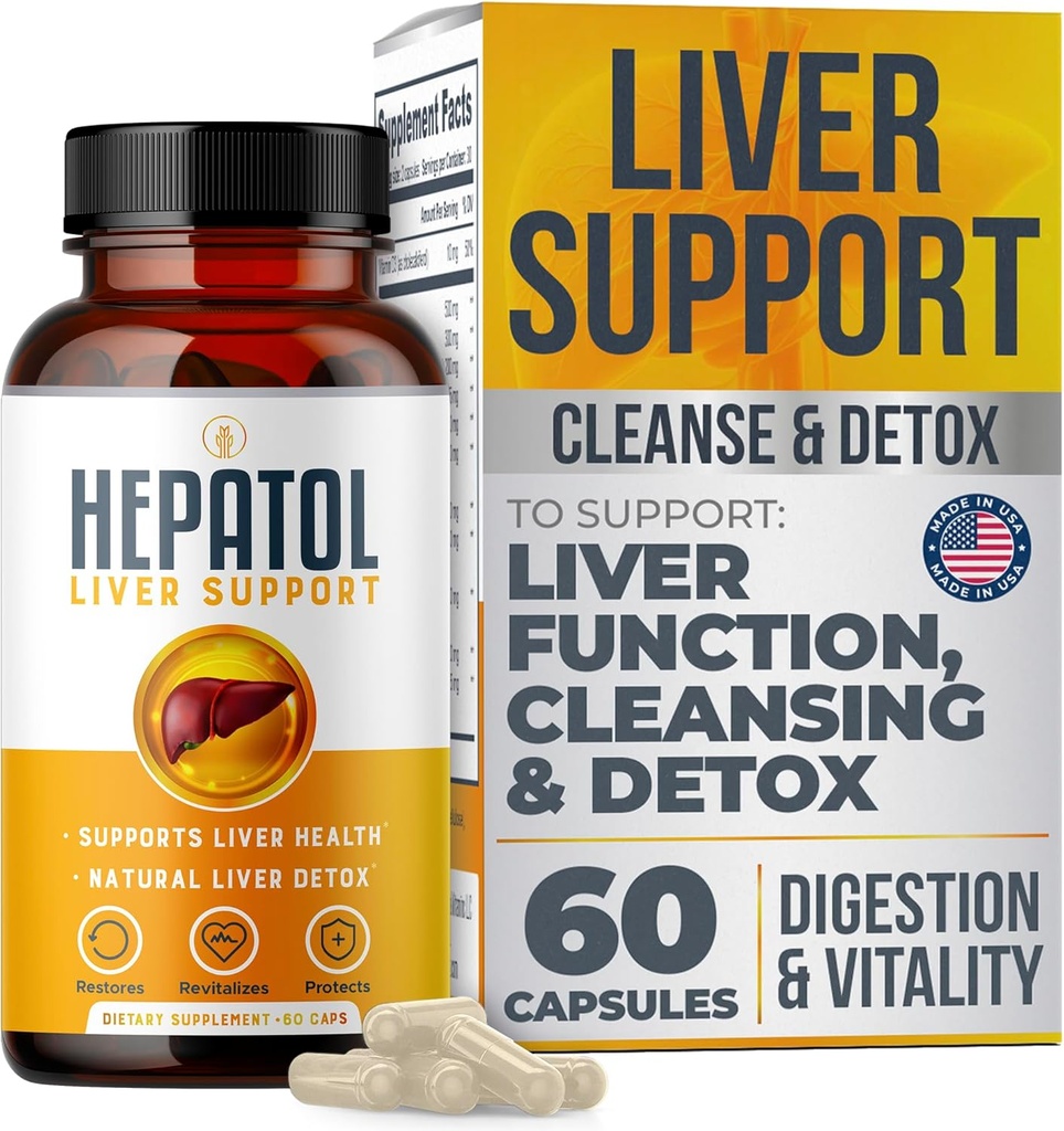 Maksan Cleanse Detox - Herbal Liver Supplement Turmeeric; L-Cysteine Detox Tuki Maksan terveys; Terve Dgestion - Maksan Tuki Detox Cleanse Lisäravinteet - 60 Ct (1)