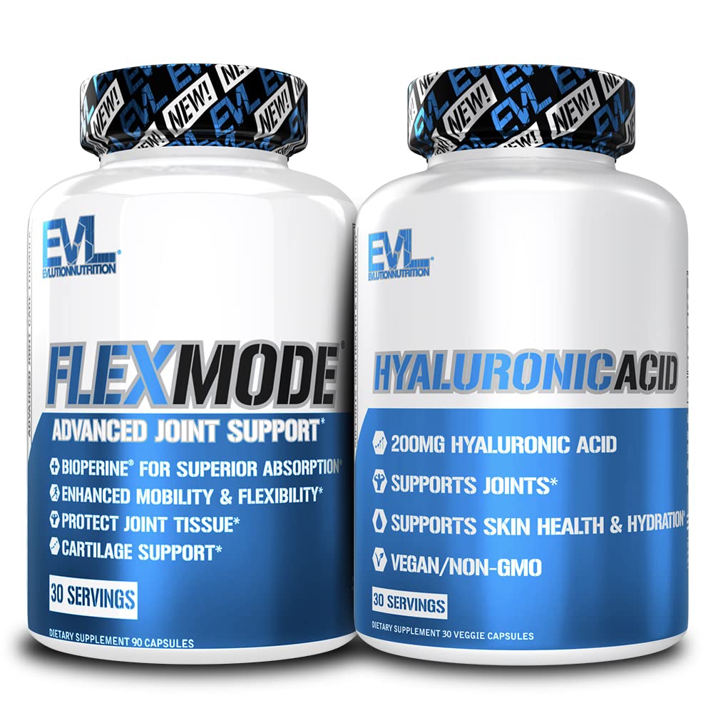 Advanced Joint Support Supplement Bundle - täydellinen Joint Support pino hyaluronihappo ja FlexMode kanssa nivelvitamiinit Glukosamiini Chondroitin MSM ja BioPerine parantaa imeytymistä