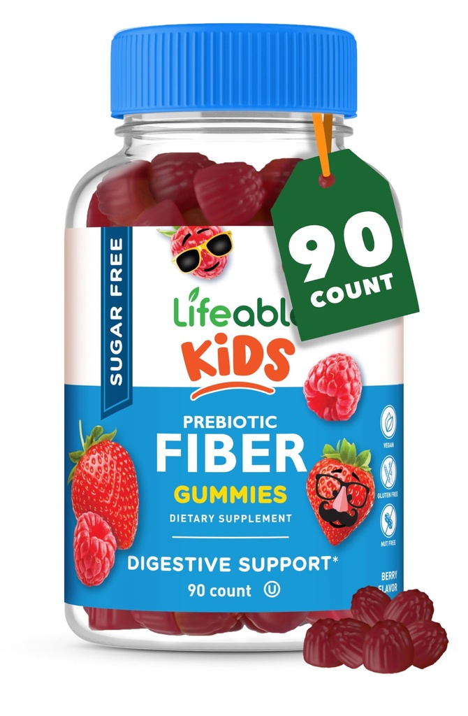 Elinkelpoinen sokeriton Prebiootti Kids Fiber Gummies ... 4g kuitu lapsille.........................................................................................................................................................................................................................................