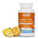 Halal Omega 3 aikuisille & Kids - Omega 3 Kasvissyöjä Gummies Lemon & Orange Flavor - Aikuiset ja lapset Gummies - 60 Count