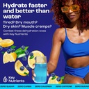 Avainaineet Multivitamiini Elektrolyyttejä Powder Packets - Herkullinen mustikka sitruunamehu 40 pakkaus Hydraation Packets - Matkailu Hydration Powder - Ei sokeria, ei kaloreita, Gluteeniton - Made in USA