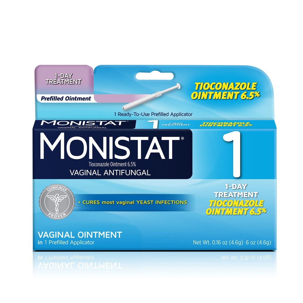 RepHresh Vaginal Gel 4ct (0.07oz) och Monistat 1 Day Yeast Infection Treatment för kvinnor med 1 Tioconazole Ointment Applicator