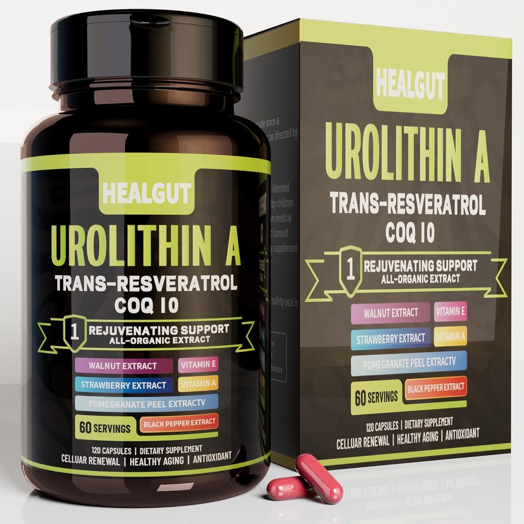 Urolithin A Supplement for Urban Working Women: Anti-Aging Capsules kanssa Trans-Resveratrol ja CoQ10 - USA Lab todennettu tuki Terve ikääntyminen ja solujen uudistuminen(9in1)
