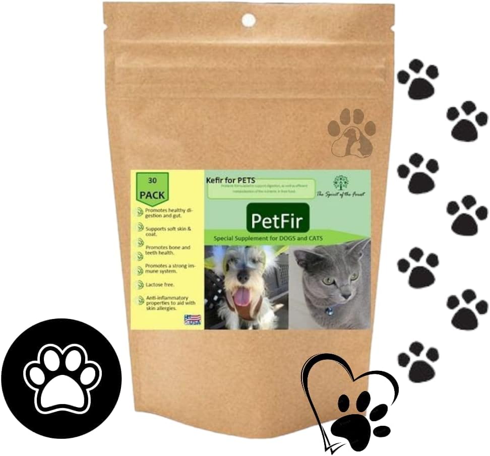 Petfir Pack Kefir för hundar och katter Supplement Pets probiotisk hund avancerad probiotisk formel för hund (50 gr)