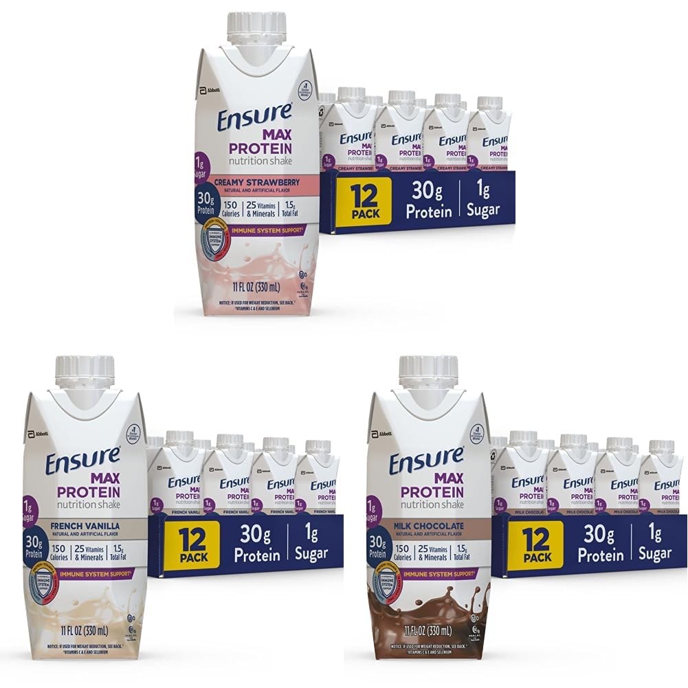Säkerställ Max Protein Nutrition Shake, 11 fl oz, 12 greve & Max Protein Nutrition Shake, 11 fl oz (Pack of 12) & Max Protein Nutrition Shake med 30 g protein, 1g socker, 11 Fl Oz (Pack av 12)