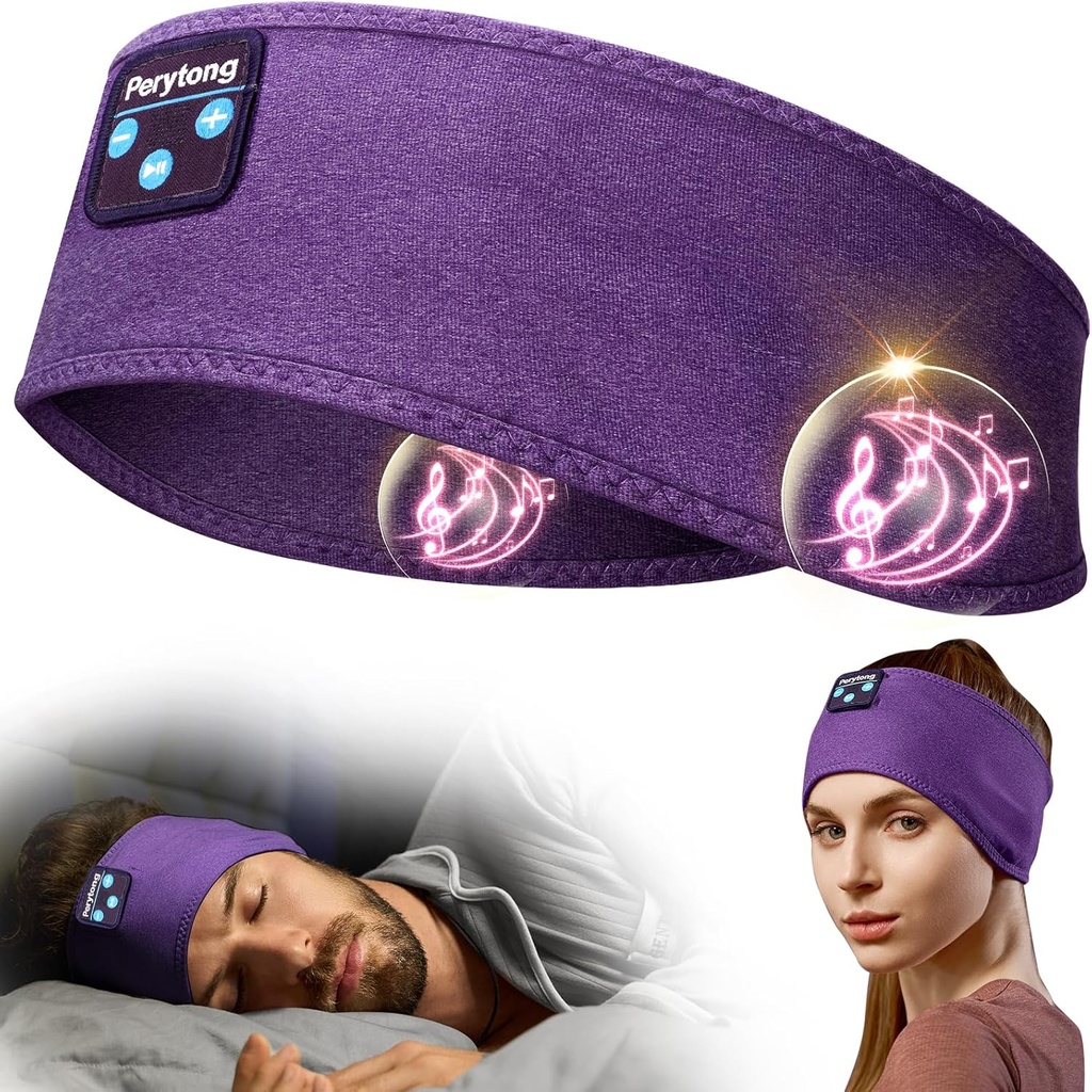 Perytong Sleep kuulokkeet Bluetooth Headband - Jooga, Unisex, Immersive Stereo Sound, 10 tunnin akku, Mukava Headband materiaali