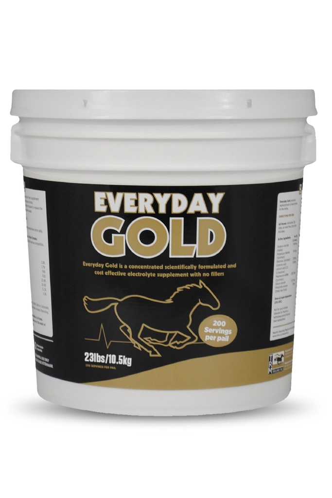 TRM Everyday Gold Electrolyte Horse Supplement för prestanda och återhämtning | Natrium, kalium, magnesium, kalcium - 22 lb (10kg) - 22 lb