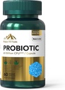 Probiotiska 60 miljarder CFU stöder Digestive & Immune Health (1 flaska-60 kapslar-2mo Supply) | Innehåller 7 naturliga probiotiska stammar | Non-GMO Gluten & Soy Free