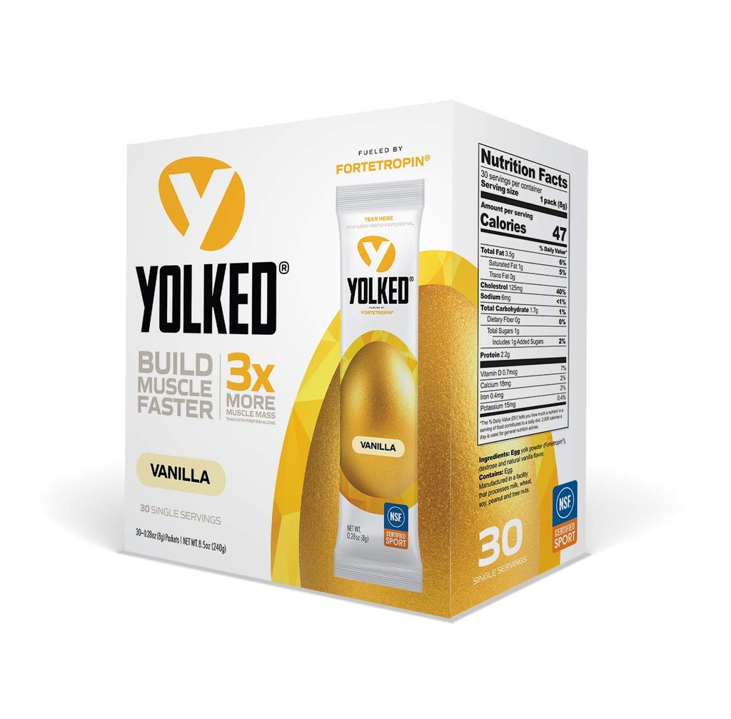YOLKED - NSF-sertifioitu lihas Building täydennysosa - auttaa lisäämään Lean lihasten, vähentää lihasten menetystä, ja parantaa hyödyntämistä Fortetropin, 30 tarjoilut