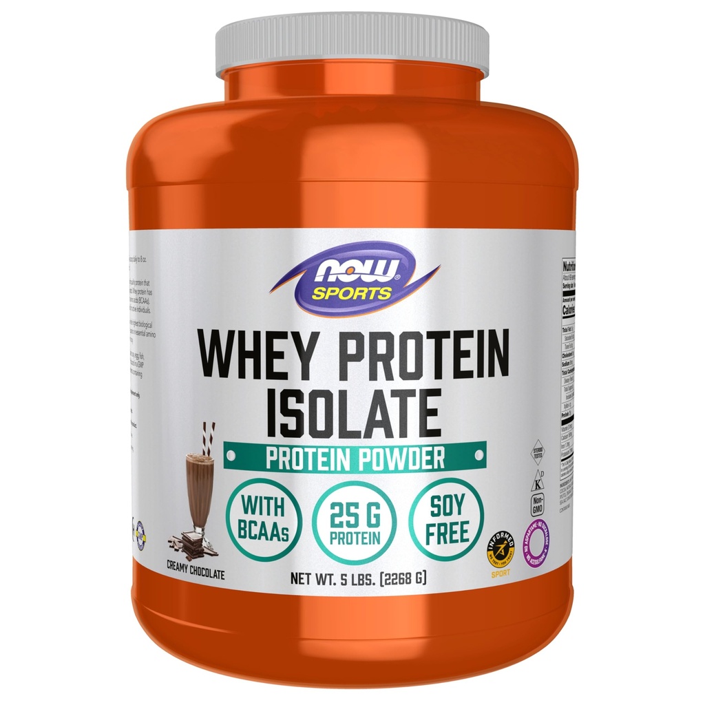Nu Foods Sport Nutrition, Whey Protein Isolate, 25 G med BCAA, Creamy Chocolate Powder, 5-pund
