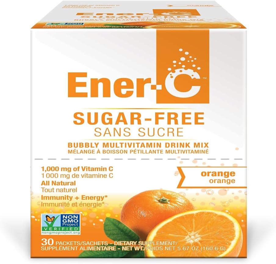 Ener-Life Orange Sugar Ilmainen C-vitamiini juoma Mix 30 Count, .2 Oz