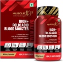 Iron Folic Acid Booster Daily Vital, Chelated Iron med Folic Acid & Vitamin C, B12 & Natural Spinach Powder, 60 Veg Capsules