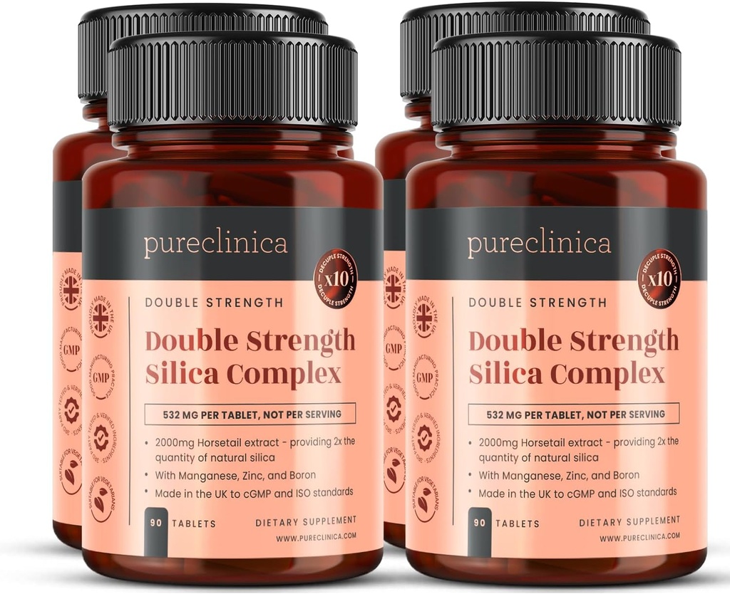 Double Strength Silica Complex 12 kuukauden toimitus! (2000mg Horsetail Extract x 360 tablettia(4 pullo 90))
