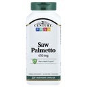 21. vuosisata Saw Palmetto, 450 mg, 200 kasvissyöjäkapselia