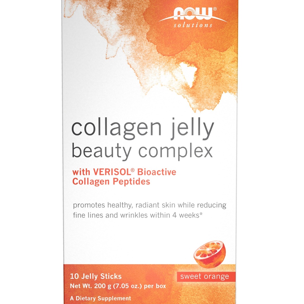 NYT Foods Solutions, Collagen Jelly Beauty Complex, Sweet Orange Flavor, 10 Jelly Sticks