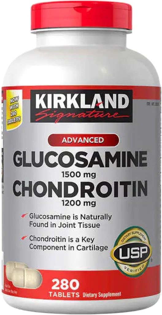 Kirkland Signature Glukosamiini & Chondroitin, 280 tablettia