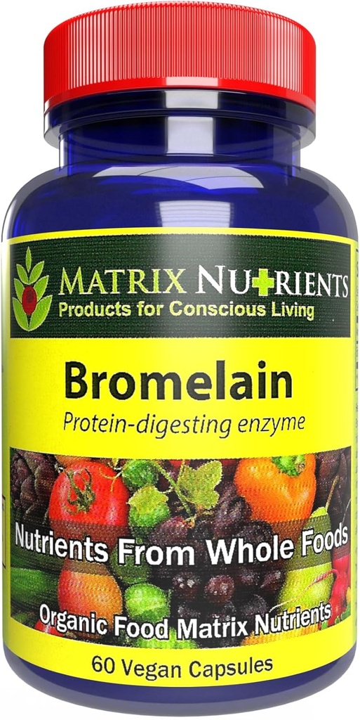 BROMELAIN - Erittäin voimakas, 100% orgaaninen, proteiinia nielevä Enzyme! Parantaa digestio - Vegan kapselit (60ct)