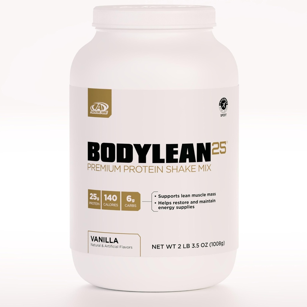 AdvoCare BodyLean25 - proteiinijauhe heraproteiini-isolaatti - tukee lihas Building & Lean Body - Tarjoaa energiatukea* - Vanilja, 4.5 oz