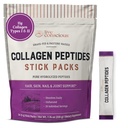 Live Conscious Collagen Peptides Powder Unmarious Packets - Hydrolyzed Collagen Powder - Hiukset, iho, kynnet, & Joint Support - Tyyppi I & III Grass-Fed Collagen täydentää naisille ja miehille - Pakkaus 20