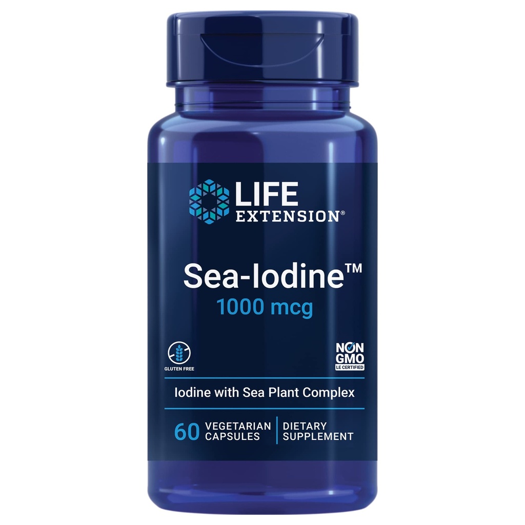 Life Extension Tauriini 1000 mg ja merijodi 60 kapselia