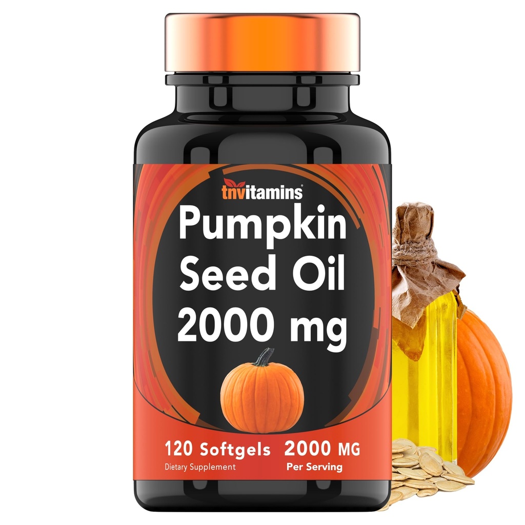 tnvitamiinit Kurpitsa siemenöljy - 2000 mg per tarjoilu x 120 Softgels ...