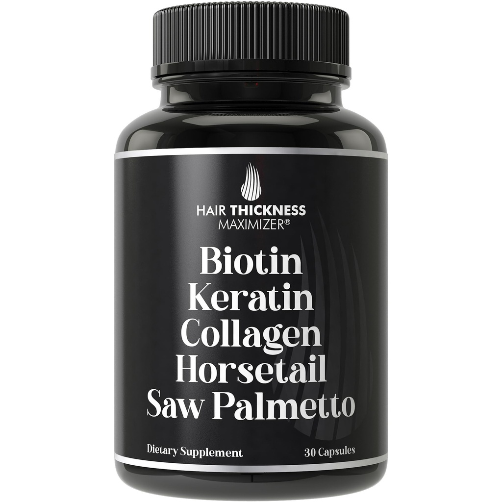Biotiini (5000 mcg), Keratin, Collagen, Horsetail, Saw Palmetto 