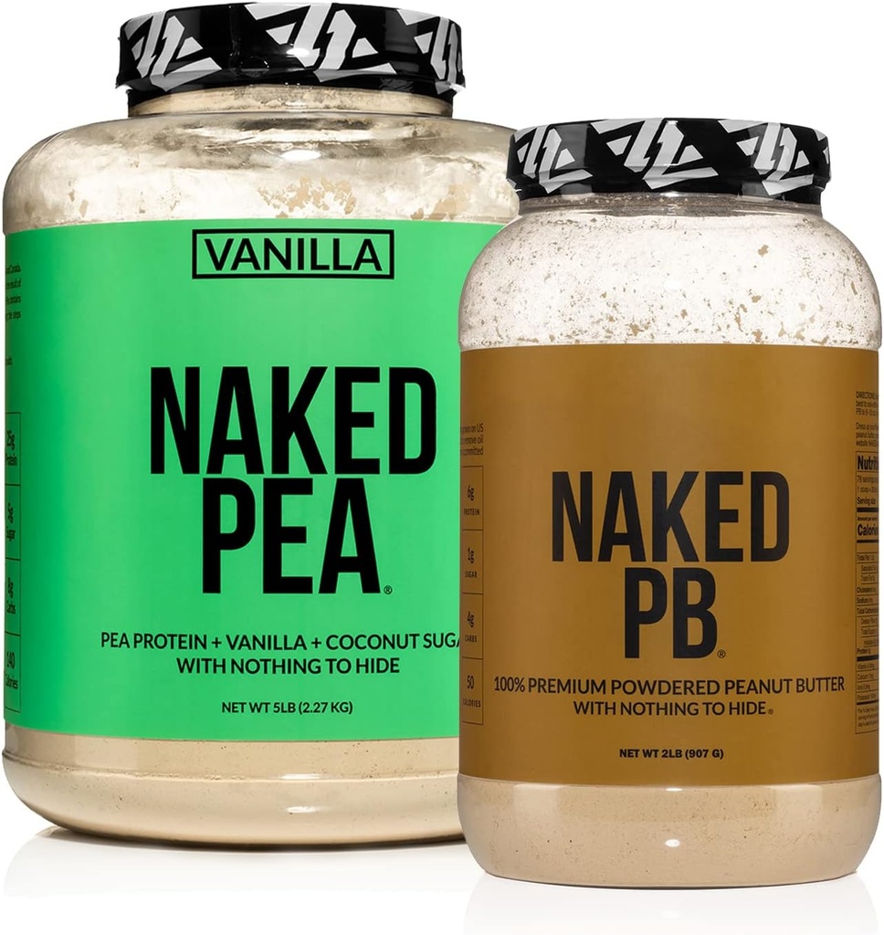 NAKED Dairy Free Protein Bundle: 5LB Vanilla Pea ja 2LB PB