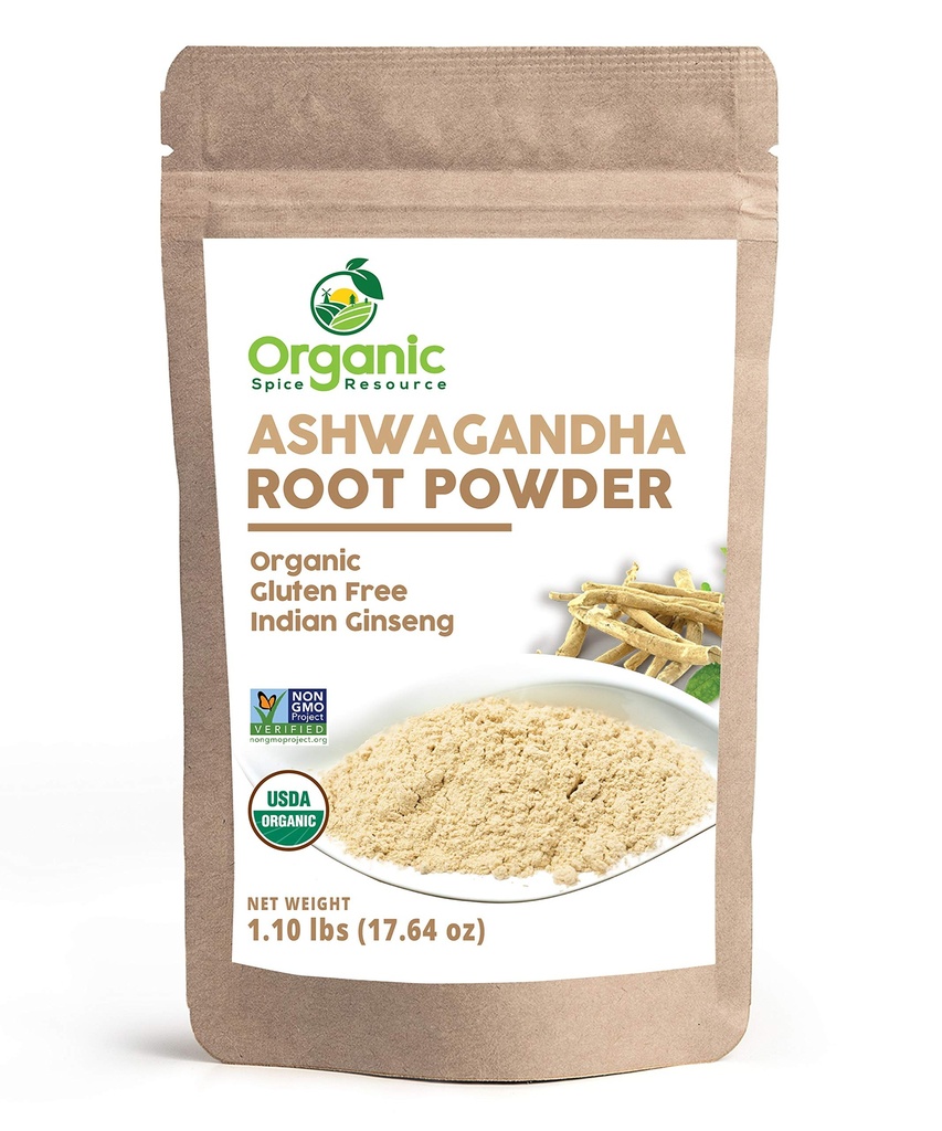 Organic Ashwagandha Root Powder - 1,10 lbs (17.64 oz) ...