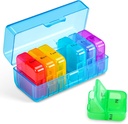 Zoxi Viikottainen pilleri Järjestäjä 2 Kertaa päivässä, Sininen 7 Päivä Pm pilleri Laatikko, Päivittäinen Am Pm pilleri Järjestäjä 7 Päivä, Kannettava vitamiini pilleri tapauksessa, Viikottainen pilleri Laatikko kalaöljyjä, vitamiini, täydentää