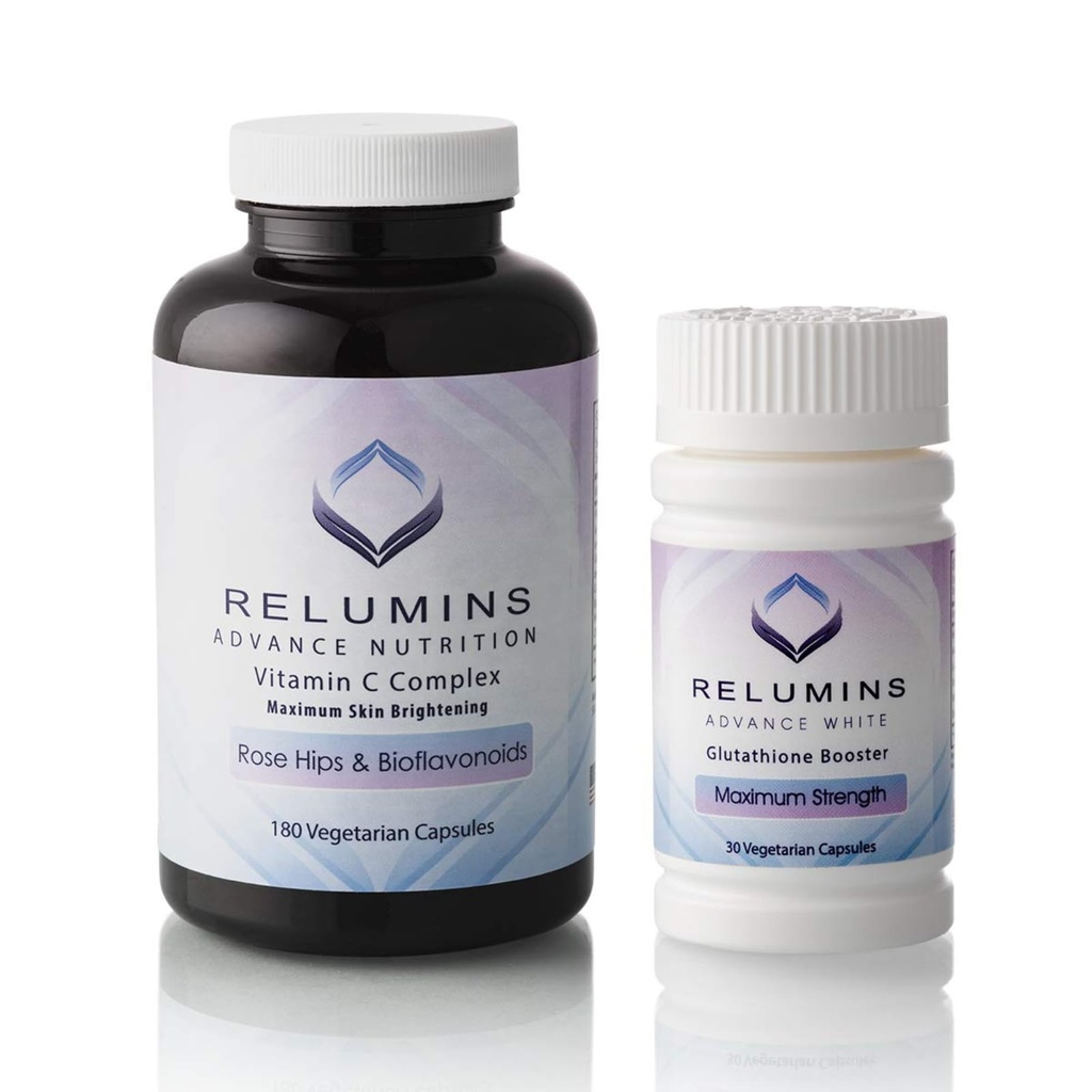 Alumiinit Advanced C-vitamiini MAX Complex ja Glutationi Booster Nutrient Tuki kapselit Set - Ultimate Booster Set