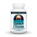 Source Naturals Cofeine + L-Theanine, Energy and Focus Support from Green Tea* - 120 tablettia