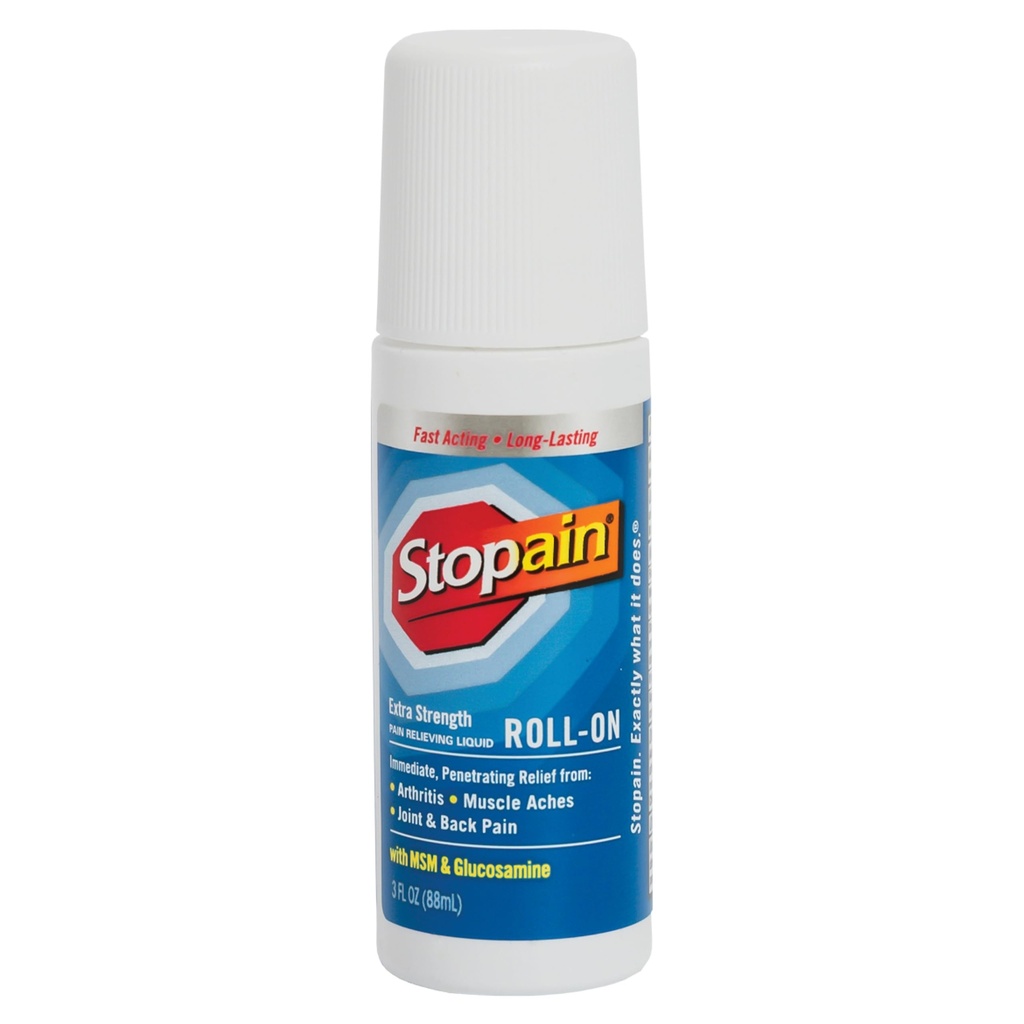 Stepain Pain Relief Roll Gel 3oz, USA Made, Max Strength Fast Acting with MSM, Glukosamiini, Menthol for Artriitti, Lower Back, Polvi, Neck, HSA FSA Hyväksytyt OTC Uutinen analgesic Tuotteet