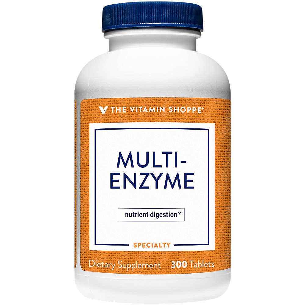 Vitamiini Shoppe Multi Enzyme - auttaa tukemaan digestiota ja imeytymistä proteiinin, karbs & rasva (300 tablettia)