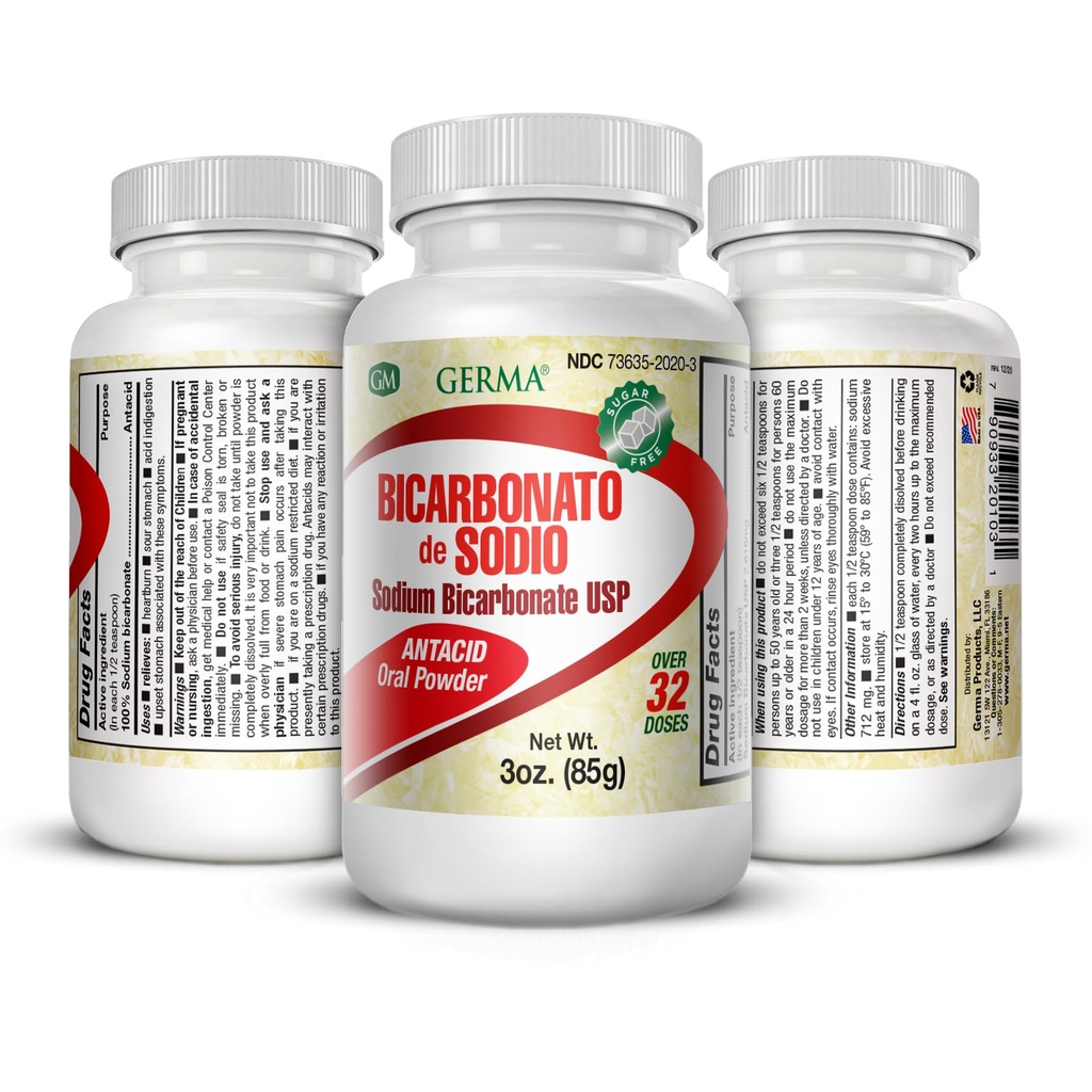 Natriumbikarbonaatti USP 3oz Powder Bicarbonato de Soda 3- PACK