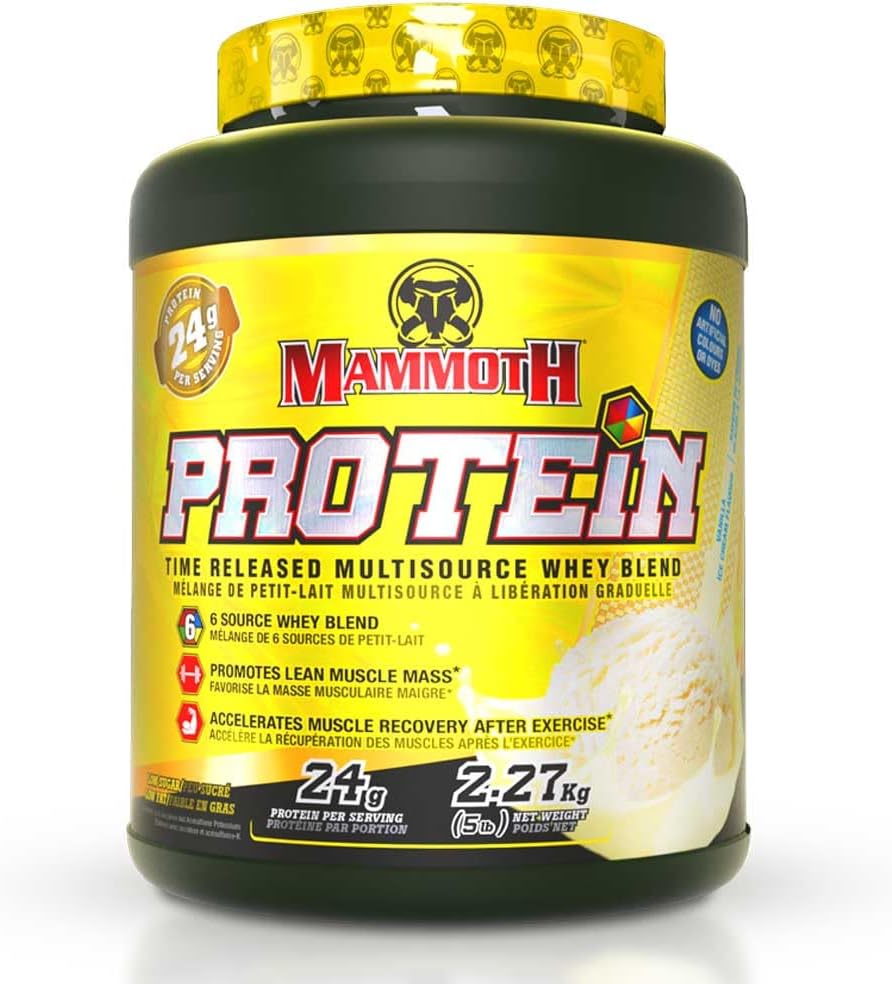 Mammaproteiini- POWDER, HIGH PROTEIN SRAKE, SUPERIOR TIME-RELEASE-formula, WHEY PROTEIN CONSENTRAATE & ISOLATE, HYDROLYZED WHEY & MILK PROTEIN ISOLATE, CASIN, 6 BIOVAILABLY DAVILING PROTEIN LÄHTEET, VÄHÄISSOKERI, Vanila, 5 LBB