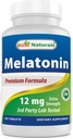 Best Naturals Melatoniini 12 mg (1 vuosi tarjonta) - Drug-free Nighttime uniapu - Melatoniini uni ja rentoutumista, 365 Count (365 Count (paketti 1))