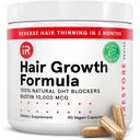 IRestore Hair Growth Supplement - Hair Loss Vitamins för kvinnor och män - Biotin Multivitaminer & DHT Blocker för att minska håravfall - Hårtillväxtpiller - 30 dagar Supply 90 Count (Pack av 1)