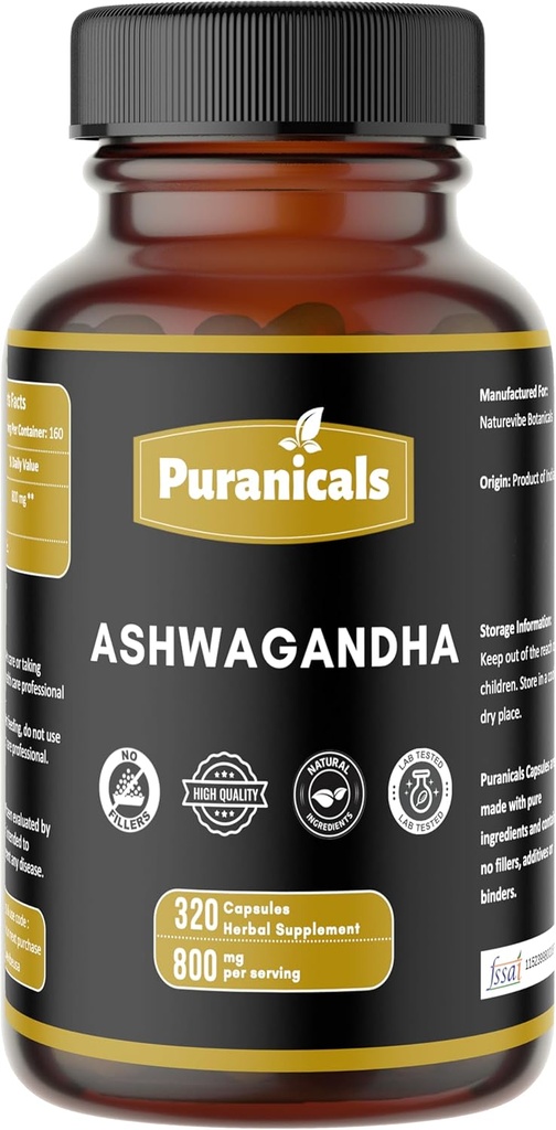 Ashwagandha Premium 320 kapselia ei-muuntogeenisiä eikä gluteenittomia ... ...