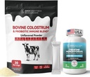 Colostrum Supplement Powder for Gut, Immuunim Health & Nutrient Imeytyminen, 30 Servings + Creatiini Monohydraatti Kapselit lihasten rakentaja