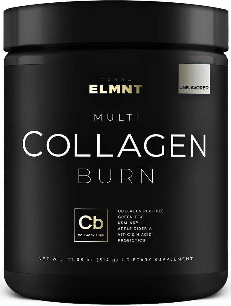 EMMNT Super Collagen Powder for Women Painonlasku + kauneus w. Probiootit, hyaluronihappo, ACV, KSM-66, Biotin - Premium Multi Collagen Peptides Protein Supplement Colageno naisille (ei maku)