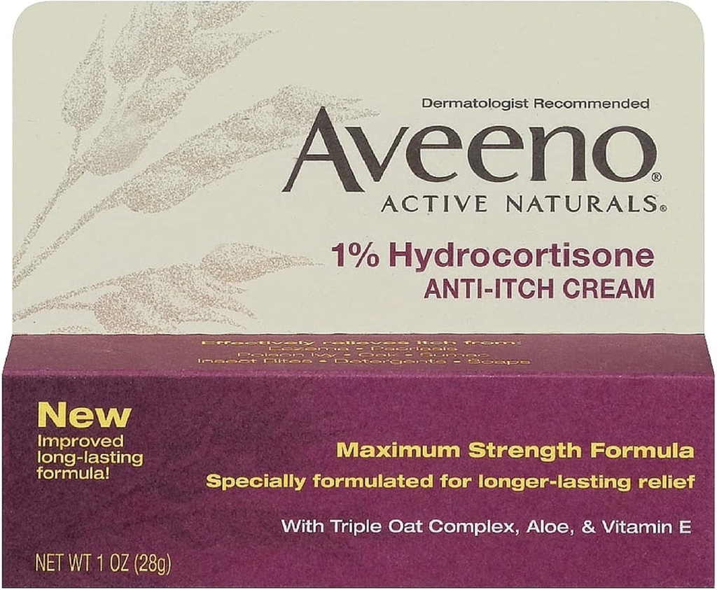 Aveeno 1% Hydrokortisonijäätelö, 1 Oz (pakkaus 3)