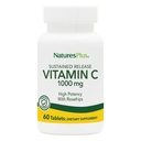 NaturesPlus kestävä Julkaisu 1000 mg C-vitamiini - 60 tablettia - Rose Lanteet - Kasvisruokaa, Gluteeniton - 60 tarjoilua