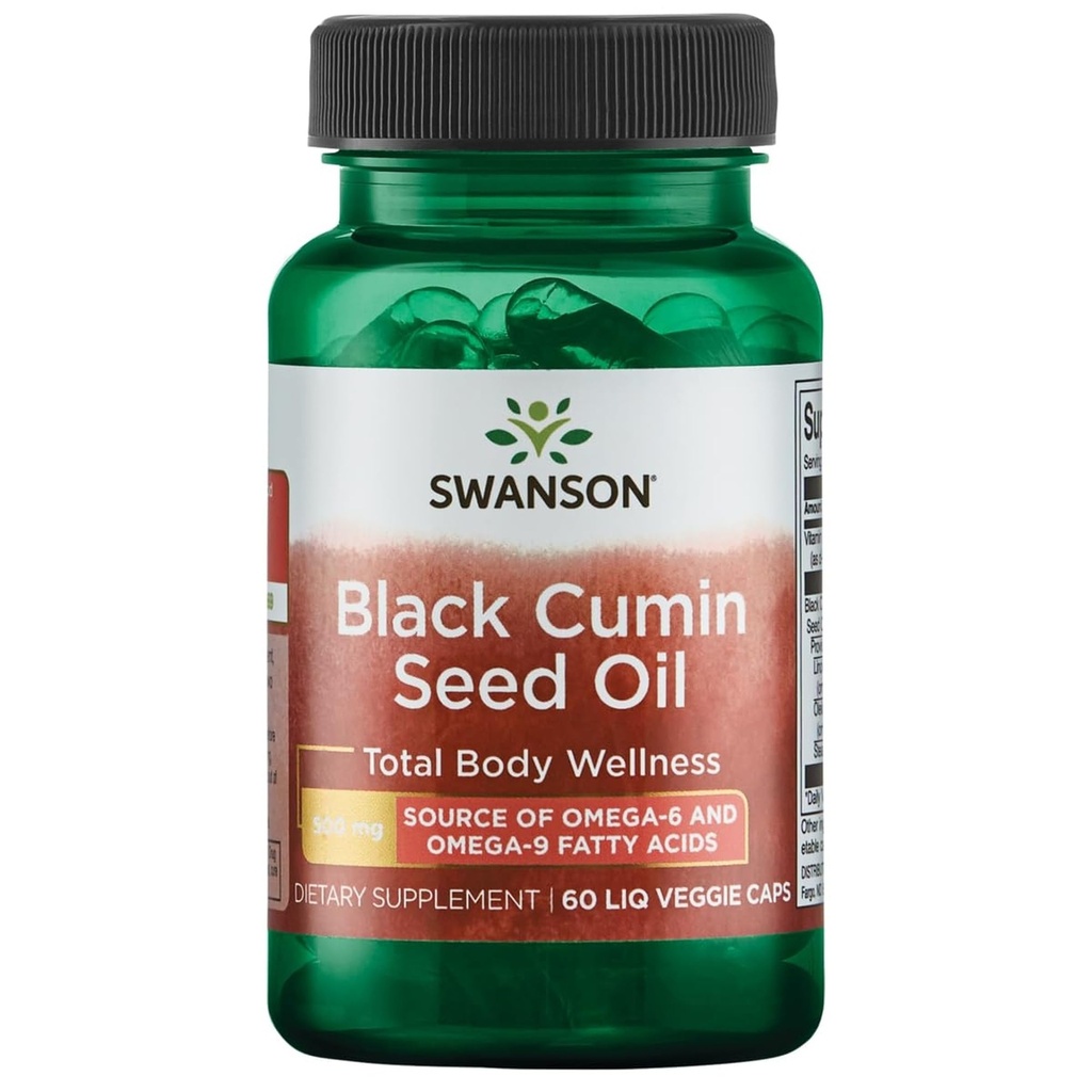 Swanson Black Cumin Seed Oil 500 Milligram 60 Liq Vegcap