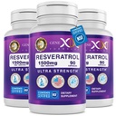 Genex Formel 1500mg Resveratrol med BioPerine för Absorption (3 Pack) | Organiska Trans-Resveratrol kapslar från japanska Knotweed, Antioxidant Supplement för hälsosam åldrande