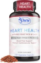 Puhdas luonnossa Punainen riisi CoQ10 täydentää miehille ja naisille, 200 mg Vegan Omega 3 per tarjoilu, Gluteeniton ei-GMO, 120 kapselia