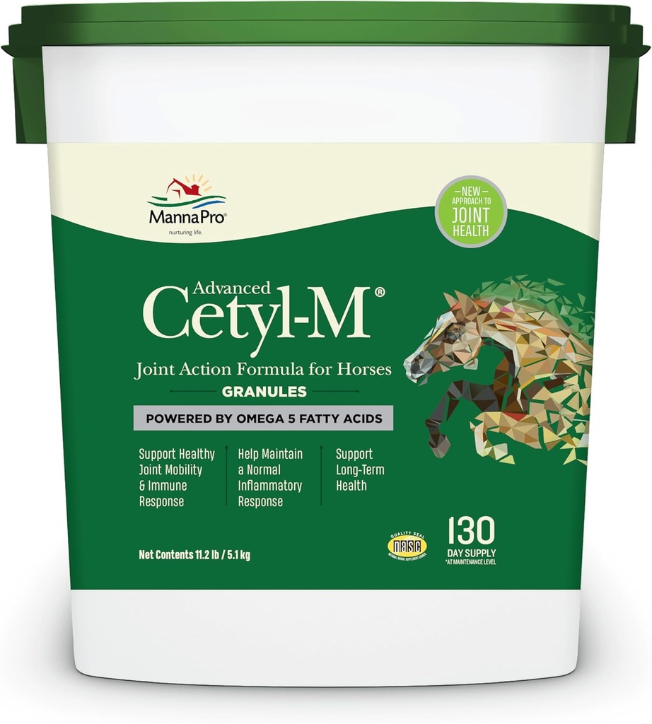 Manna Pro Cetyl-M Joint Supplement för hästar - Powered by Omega 5 Fatty Acids - 11.2 lb