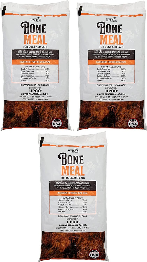Bone Meal Powder for Dogs and Cats 3 Pack Yhteensä 3 punta Upco Made in USA