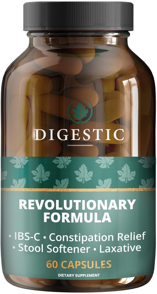 Digestinen - Laksatiivinen ummetuksen lievittämiseen, ulosteen pehmitin IBS: lle Vakava ja voimakas ummetus 100% Natural - 60 kapselia - Colon Cleanse, Detox Cleanse, Gas ja turvotusta vatsan helpotus aikuisille